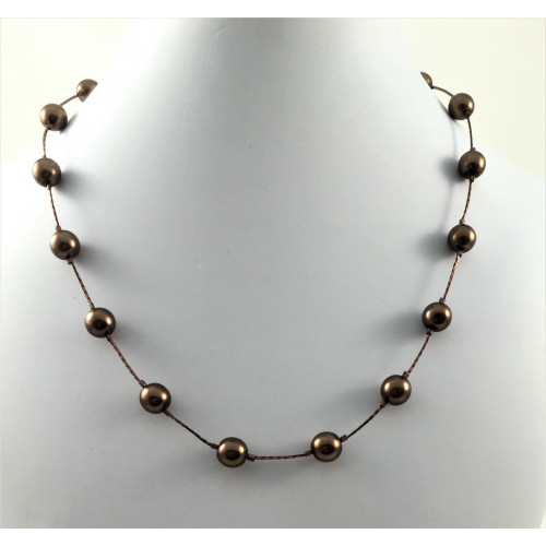 Everyday brown pearls necklace